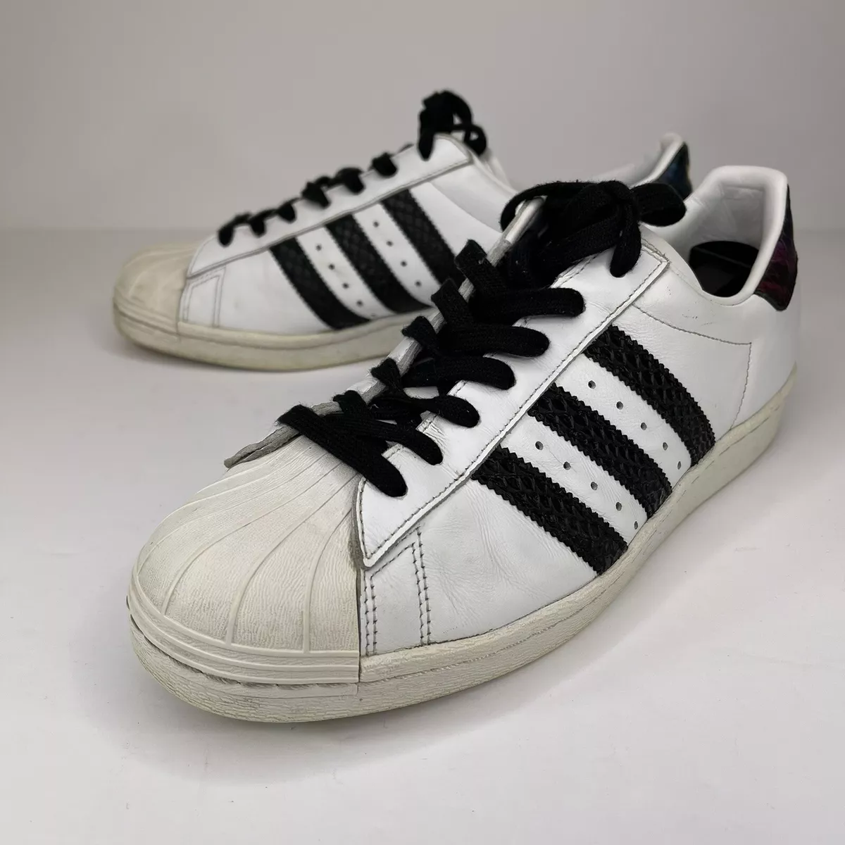 Incident, evenement Manoeuvreren herstel Adidas Rare Superstar Crocodile Skin shoes Size 10 Eur 43 B94463 White  Black | eBay