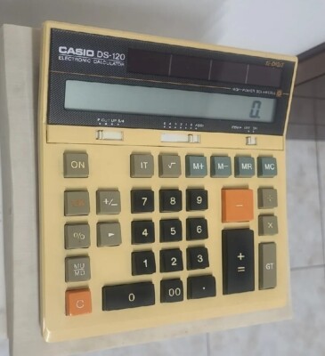 CASIO DS-120 ELECTRONIC CALCULATOR 12 DIGIT 1980's First