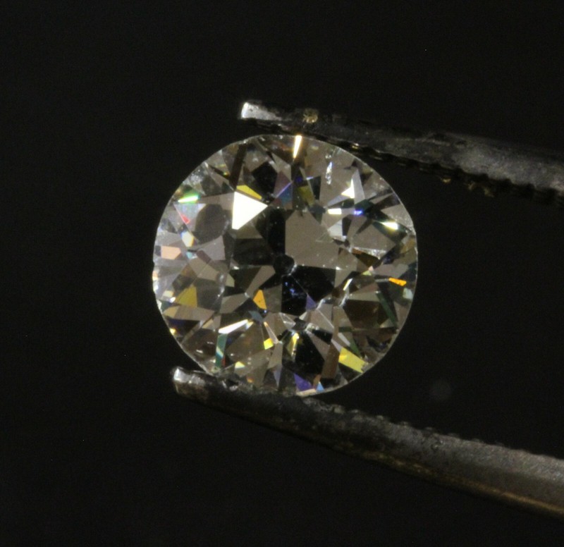 GIA certified loose 1.35ct SI2 J Old European cut round diamond Natural vintage