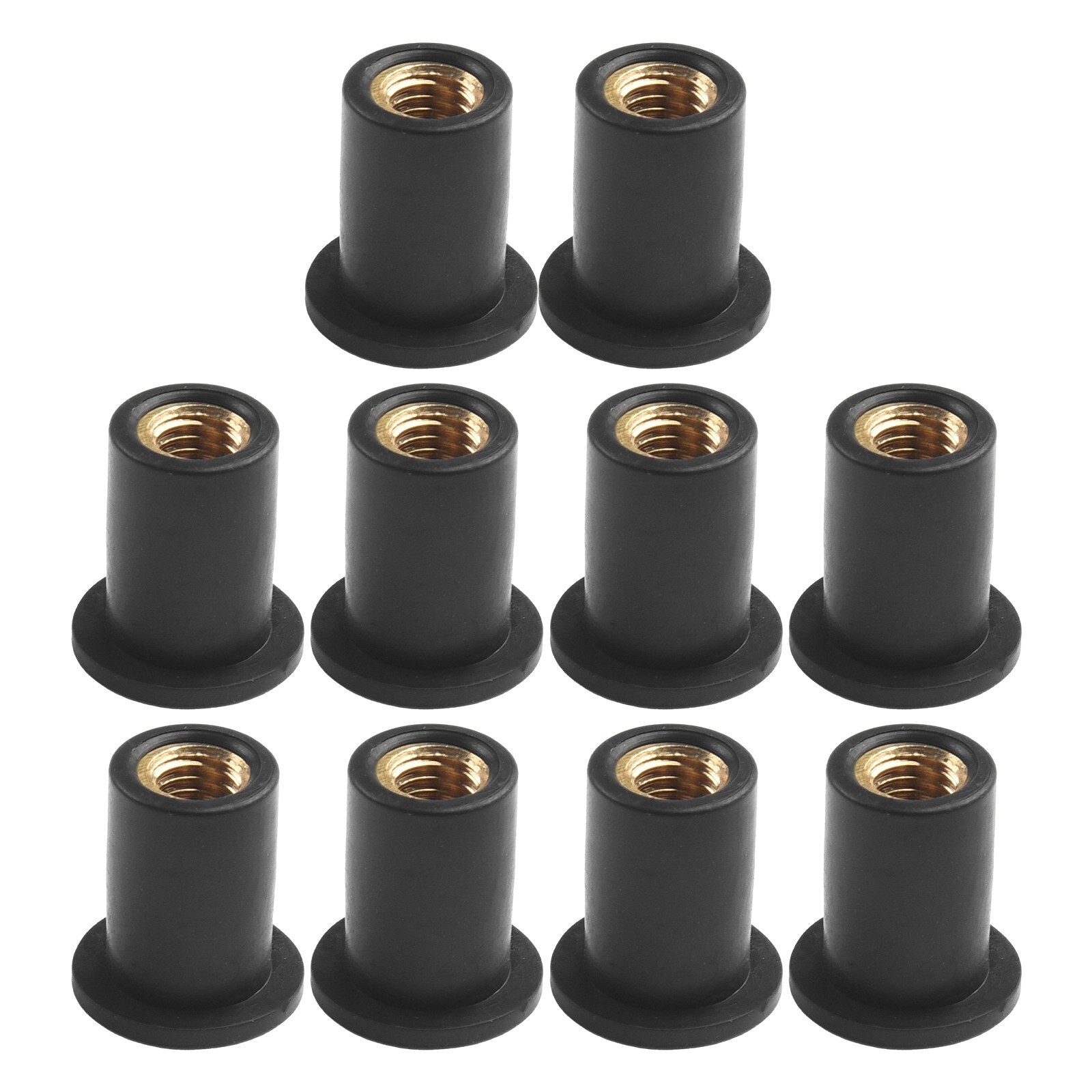 Motorcycle Windshield Rubber Nut M5 Vibration Damping Mount 10pcs Pack