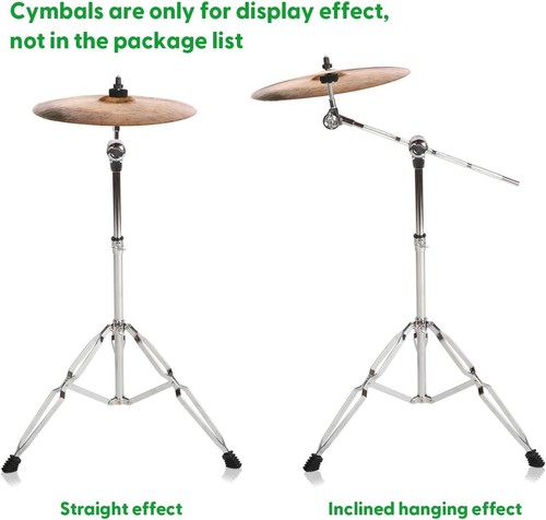 2 Pack Cymbal Boom Stand Double Braced Adjustable Cymbal Stand Mount Holder - Picture 13 of 17