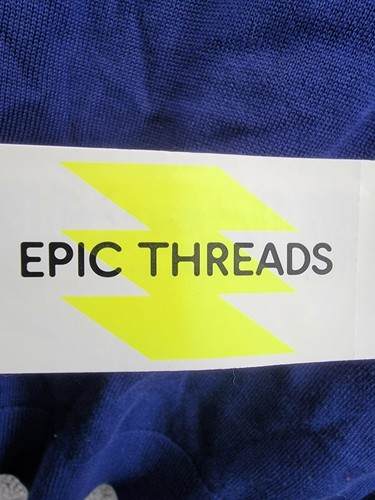 Epic Threads Varsity Cardigan Big Girl L (14-16) Medieval Blue Vneck Long Sleeve - Picture 16 of 17