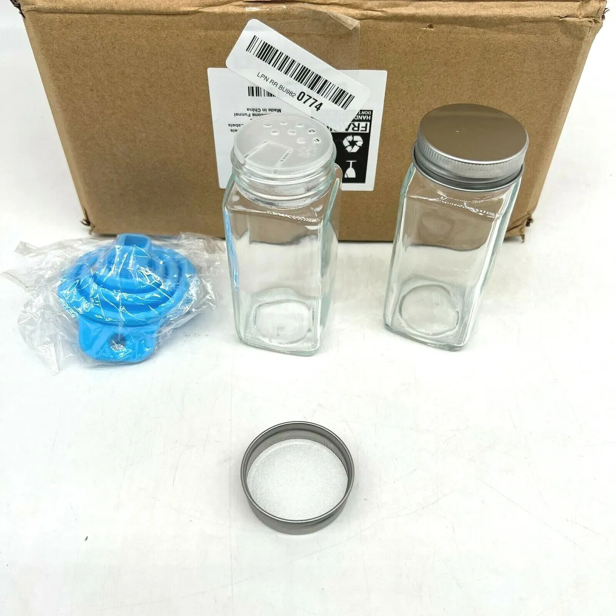  AOZITA 24 Pcs Glass Spice Jars with Labels - 4oz Empty