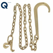 5/16 x 6 FT Grade 70 Tow Chain 15" J Hook R J T Cluster Hook Recovery Wrecker
