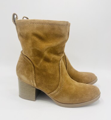 Sonoma Women’s Genuine Suede Brown Ankle Boots Size Chestnut SNKINSLEY  Leather