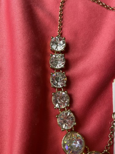 Betsey Johnson SPARKLY Summer Flowers Multi Length Choker Gold AB Stone Necklace - Picture 3 of 7