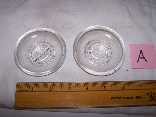 2 tapas de tarro de frutas vintage de vidrio transparente tamaño estándar - Lote A - Imagen 3 de 3