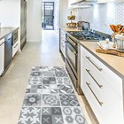 Tile Design Mosaic Hard Floor Rectangular Vinyl Mat in Assorted Sizes