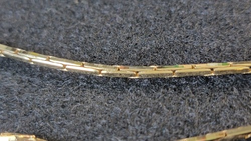 Monet Vintage Cuban Chain Necklace Shiny Bright Gold Tone 28" Signed - Picture 3 of 7