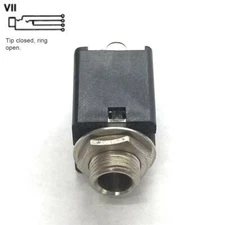 Switchcraft 113BPC 1/4" Stereo Jack ~ 3 Conductor PC Mount Single Closed Circuit