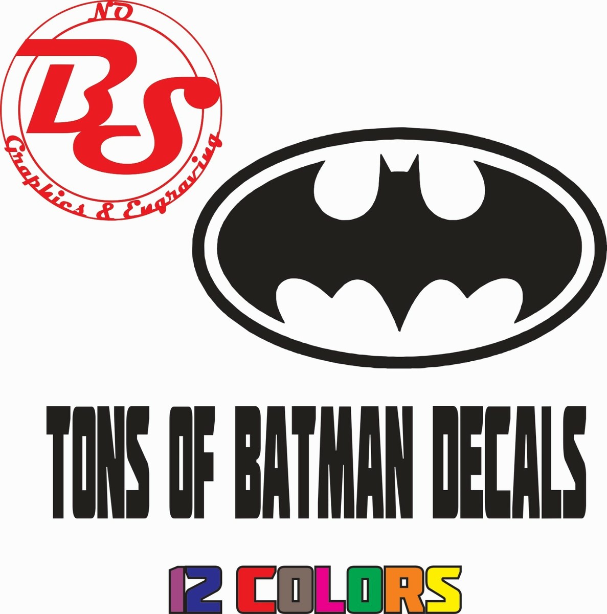 Coppia Di Adesivi Vinilici Batman Per Auto, Camion, Laptop - Logo Retro 3x2 Pollici