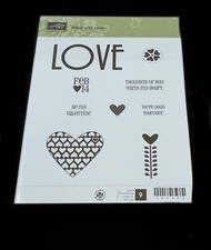 Stampin Up Filled With Love stamp set New in box 9 unmounted rubber stamps