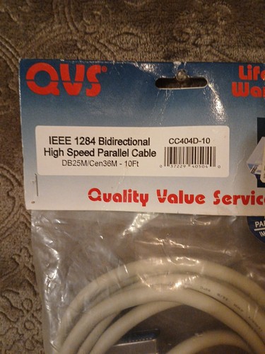 QVS 10ft Parallel IEEE1284 Bi-directional High Speed Parallel Printer Cable - Picture 2 of 12