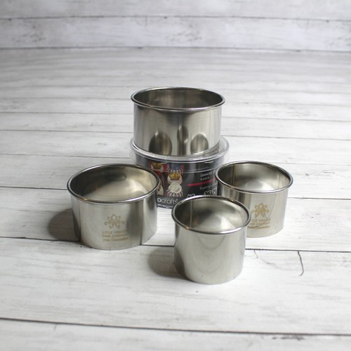 Professional Stainless Steel Biscuit Fondant Cookie Cake Cutters Set Round - Picture 3 of 11