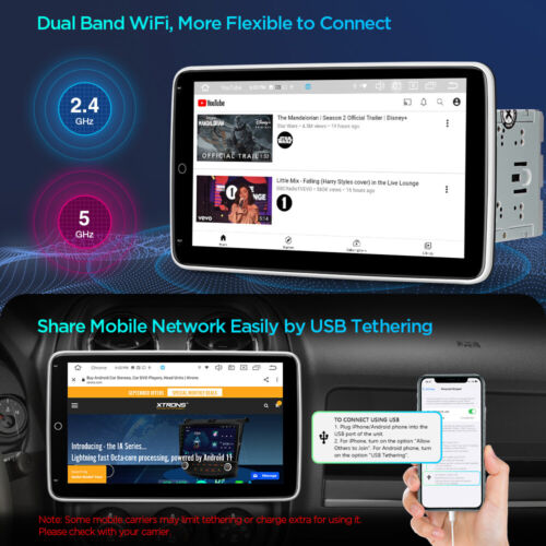 Octa Kern Android 12 Autoradio 2 Din 4+64G DAB+ GPS Navi DSP Universal Display - Bild 21 von 24