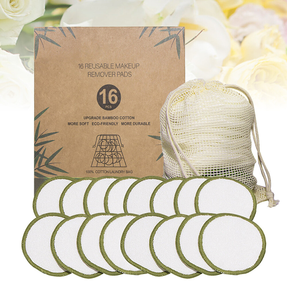 16 Pcs Reusable Makeup Remover Pads Facial Sponge Reusable Facial Pads