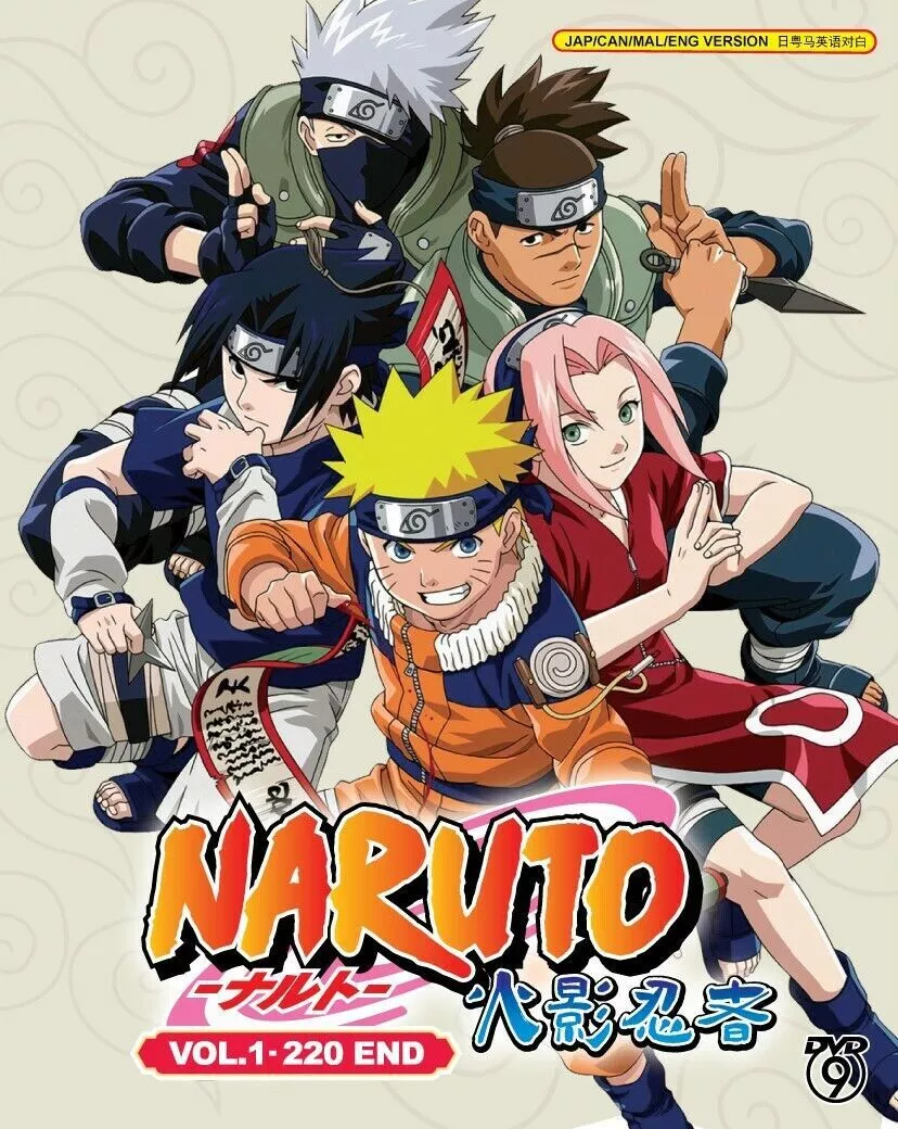 NARUTO - ANIME TV SERIES DVD (1-220 EPS) (FULL ENGLISH DUBBED) SHIP FROM US