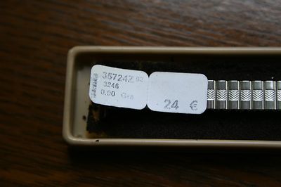 BRACELET DE MONTRE extensible Rowi Fixoflex acier inox neuf années 70 fond rose EUR 9,00 - FR