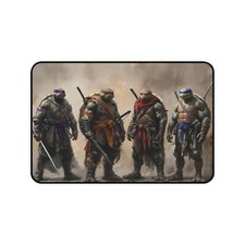Gaming Desk Mat, Hidden Ninja Turtle Clan - Gamer Desk Mat, Ninja Turtle Gaming