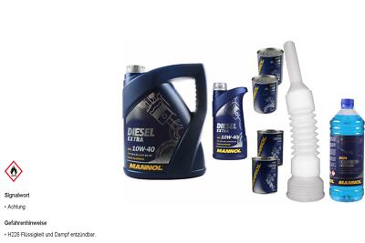 6L MANNOL Motoröl SAE 10W-40 DIESEL EXTRA inkl. Additiv Auslaufschlauch