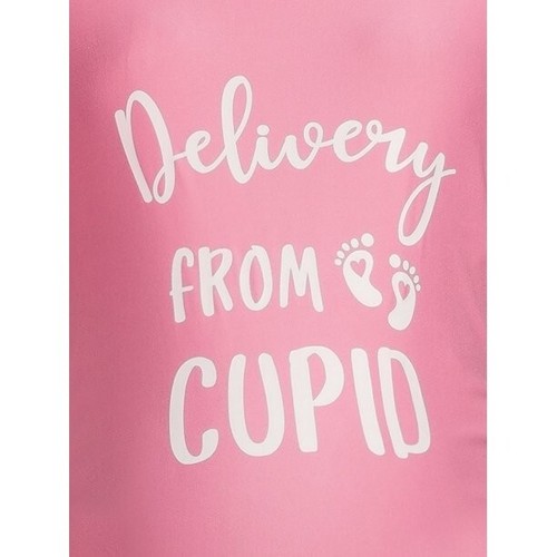 Time And Tru Women's Delivery From Cupid Pink Graphic Maternity Small (4-6) - Picture 2 of 5