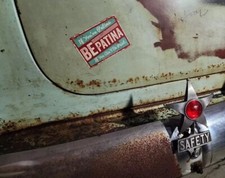 License Plate Safety Star Topper Frame Metal Garage Truck Car Auto Hotrod Read