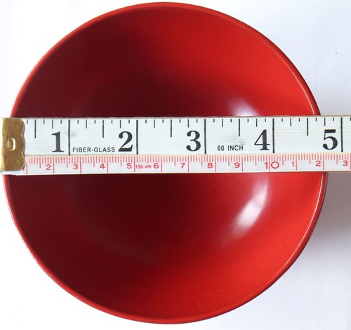 Japanese Vintage Covered Bowl Wajima Lacquer Ware Wood Red - Picture 11 of 12