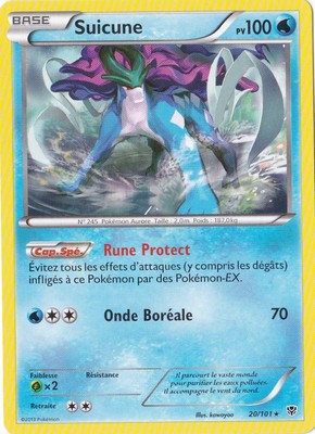 Suicune - N&B: Plasma Explosion - 20/101 - Französische Pokemon Karte