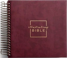 Illustrating Bible CSB Spiral Bound Bible Journal Cranberry by DaySpring