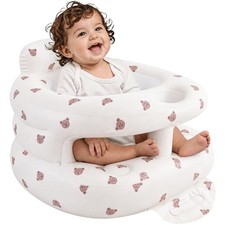 Inflatable Baby Seat Builtin Pump Portable Chair 336 Months Brown Bear
