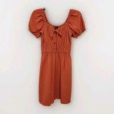 Madewell Women's XS Dobby Sophia Tie Front Mini Dress Cottagecore Boho Pockets