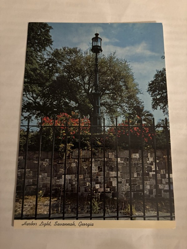 Postcard Harbor LIght Savannah Georgia