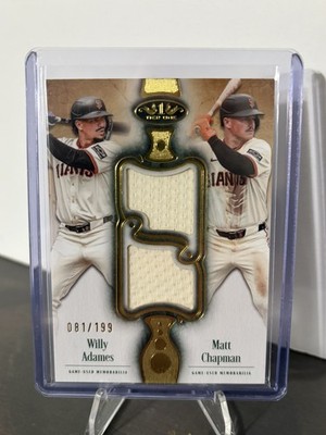 Topps Tier One 2026 Dual Player Relic Willy Adames/Matt Chapman /199 DPR-AC