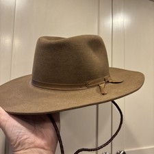 Vintage Stetson Acorn Fur Felt Dune Gun Club Cowboy Hat Size 6-7/8 / 55 Western