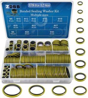 Dichtungsscheiben Set 378 StüCk Metall Gummi M6-M30 Reparatur Sortiment