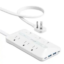 Anker 10-in-1 USB Power Strip, Features 6 AC outlets, 2 USB-A ports  2 USB-C Po