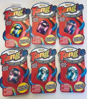 Zuru Tangle Classic Series Twist Fidget Toy Sensory Stress Relief Lot Of 6 New