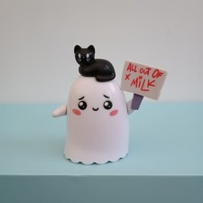 LankyBox Ghosty + cat kitten All Out of Milk 3" Figure Lanky Box Bonkers Toys 