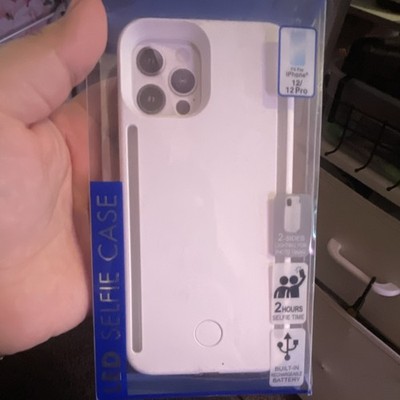 LED Light Snap-on Case w/ Built-in Rechargeable Battery for iPhone 12/12 Pro