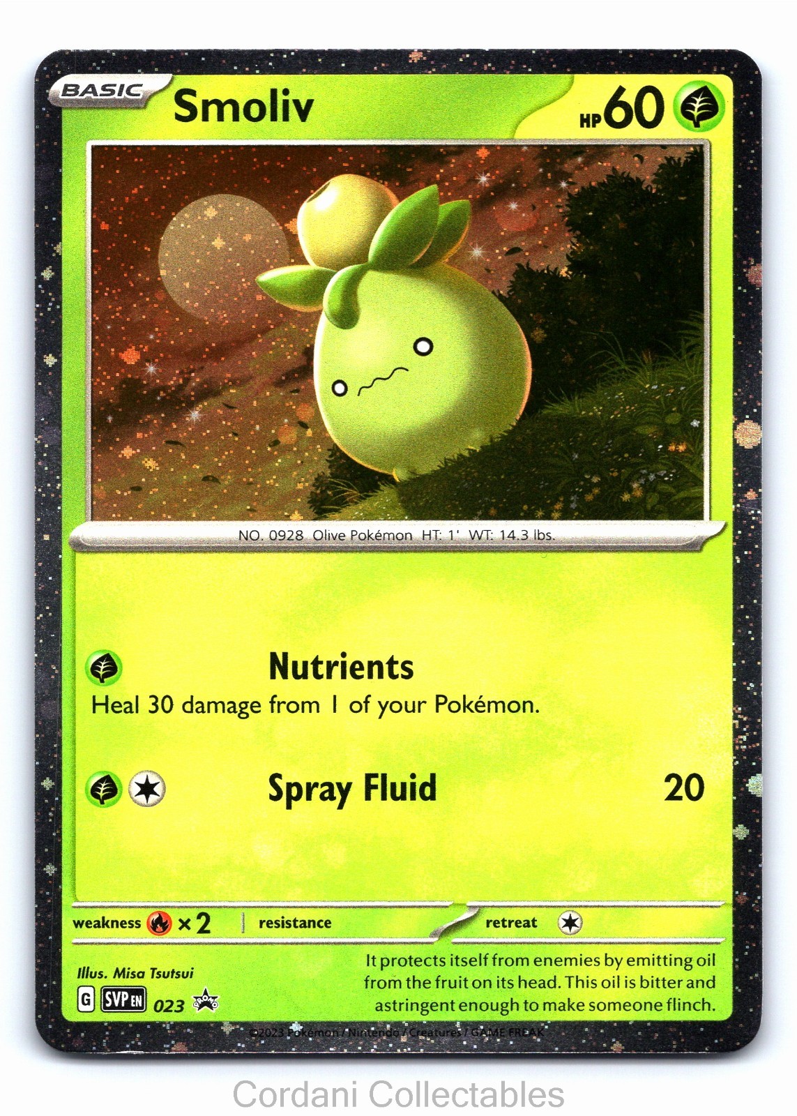 Smoliv SVP023 - SV Black Star Promo - Pokemon Card - Near Mint