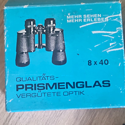 Prismenglas 8x40 Fernglas Porro-Prisma vergütet schwarz mit Tasche & Riemen OVP