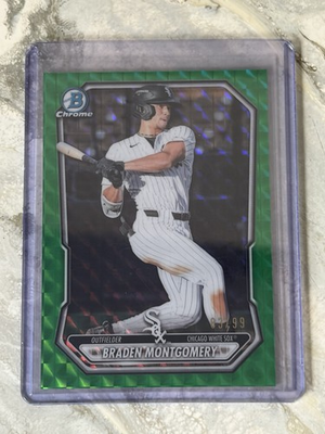#ad Braden Montgomery 2026 Bowman #BCP 53 Green Geometric Chrome Prospects 99 $14.99