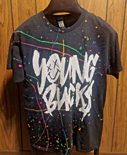 The Young Bucks shirt AEW Nasty Boys Design paint splatter large black