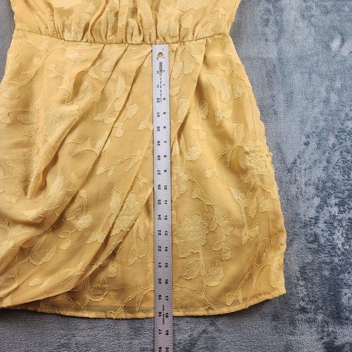 Lulus Gold Chic Demeanor Floral Jacquard Neckholder Minikleid Gr. L - Bild 10 von 16