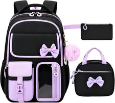Backpack for Girls Kids Backpack 16In School Bookbag with Lunch Bag Pencil Cas