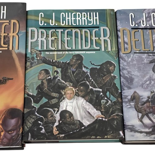 C.J. Cherryh Foreigner Trilogy HC Lot Destroyer Pretender Deliverer Sci-Fi Set - Picture 3 of 4