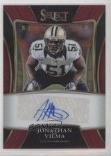 2021 Panini Select Signatures Red Prizm 30/75 Jonathan Vilma #SSP-JVI Auto sb0