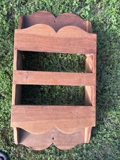 vintage wooden scalloped-edge Dish Towel Hold...