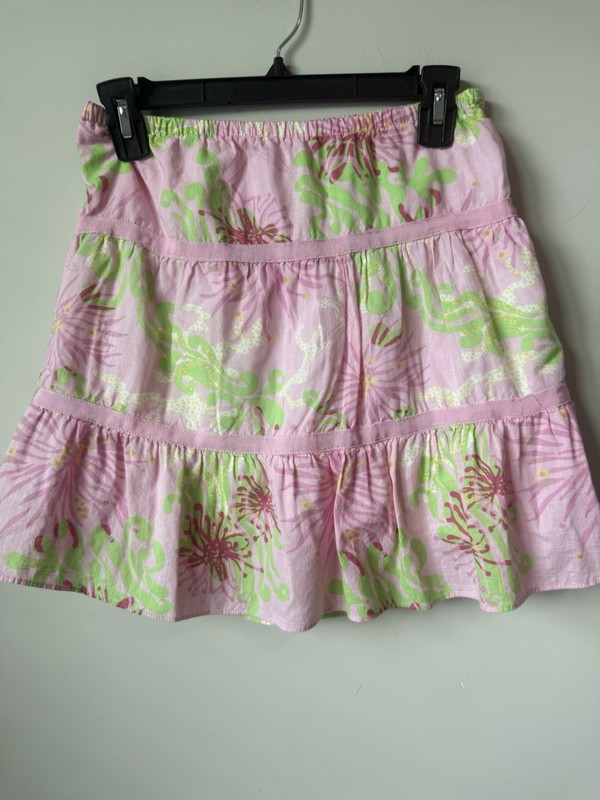 Lilly Pulitzer Youth Girls Floral Skirt Size 14