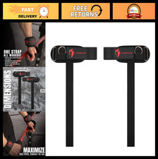 Heavy Duty Weight Lifting Straps with Cuffed D Ring - Comfortable Wrist Support,